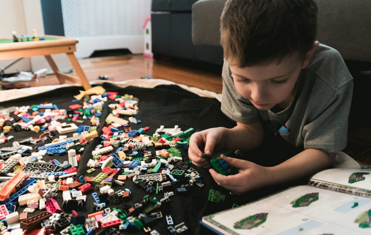 Child doing a puzzle